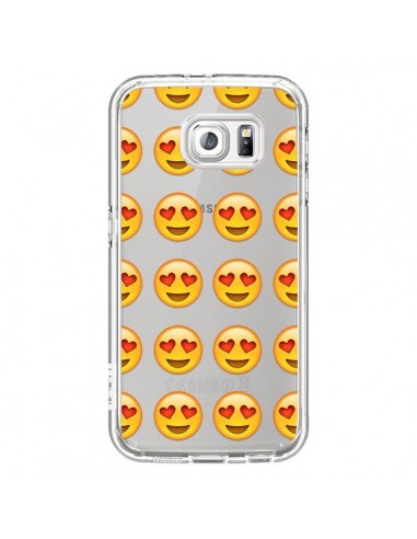 Coque Love Amoureux Smiley Emoticone Emoji Transparente pour Samsung Galaxy S7 - Laetitia