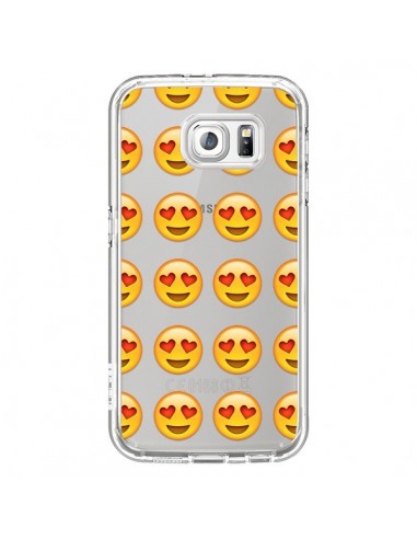 Coque Love Amoureux Smiley Emoticone Emoji Transparente pour Samsung Galaxy S7 - Laetitia