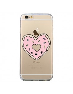Coque iPhone 6 et 6S Donuts Heart Coeur Rose Transparente...