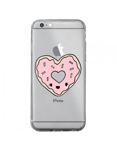 Coque iPhone 6 Plus et 6S Plus Donuts Heart Coeur Rose Transparente - Claudia Ramos