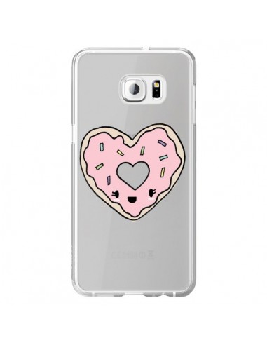 Coque Donuts Heart Coeur Rose Transparente pour Samsung Galaxy S6 Edge Plus - Claudia Ramos