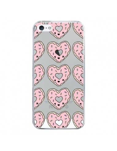 Coque iPhone 5/5S et SE Donuts Heart Coeur Rose Pink Transparente - Claudia Ramos