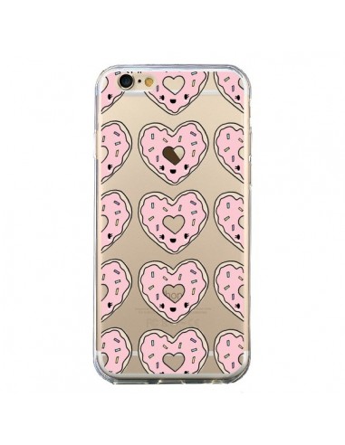 Coque iPhone 6 et 6S Donuts Heart Coeur Rose Pink Transparente - Claudia Ramos
