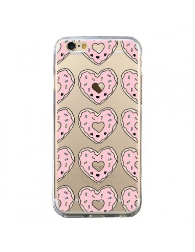 Coque iPhone 6 et 6S Donuts Heart Coeur Rose Pink Transparente - Claudia Ramos