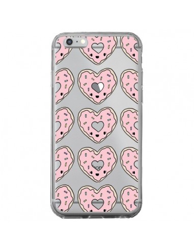 Coque iPhone 6 Plus et 6S Plus Donuts Heart Coeur Rose Pink Transparente - Claudia Ramos