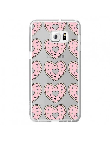 Coque Donuts Heart Coeur Rose Pink Transparente pour Samsung Galaxy S6 Edge Plus - Claudia Ramos