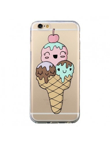 Coque iPhone 6 et 6S Ice Cream Glace Summer Ete Cerise Transparente - Claudia Ramos