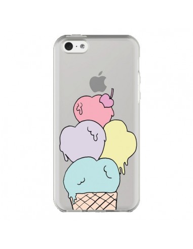 Coque iPhone 5C Ice Cream Glace Summer Ete Coeur Transparente - Claudia Ramos