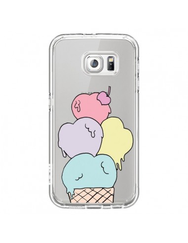 Coque Ice Cream Glace Summer Ete Coeur Transparente pour Samsung Galaxy S6 - Claudia Ramos