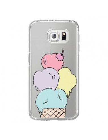 Coque Ice Cream Glace Summer Ete Coeur Transparente pour Samsung Galaxy S6 Edge - Claudia Ramos
