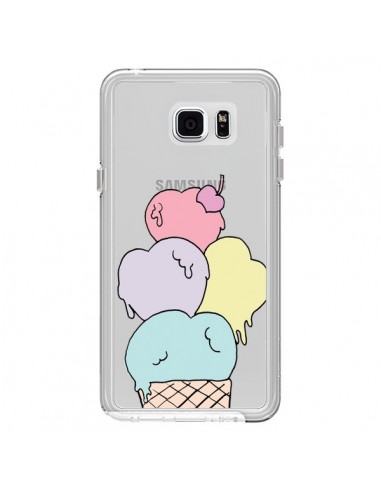 Coque Ice Cream Glace Summer Ete Coeur Transparente pour Samsung Galaxy Note 5 - Claudia Ramos