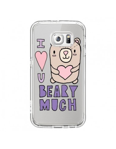 Coque I Love You Beary Much Nounours Transparente pour Samsung Galaxy S6 - Claudia Ramos