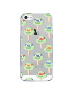 Coque iPhone 5/5S et SE Tortues Ninja Tortle Transparente...