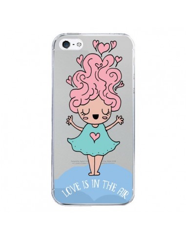 Coque iPhone 5/5S et SE Love Is In The Air Fillette Transparente - Claudia Ramos