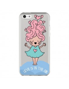 Coque iPhone 5C Love Is In The Air Fillette Transparente...