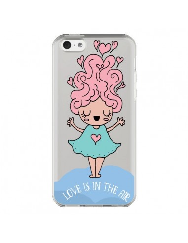 Coque iPhone 5C Love Is In The Air Fillette Transparente - Claudia Ramos