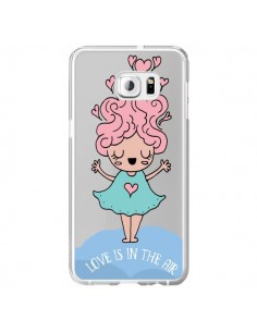Coque Love Is In The Air Fillette Transparente pour...
