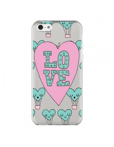 Coque iPhone 5C Love Nuage Montgolfier Transparente - Claudia Ramos