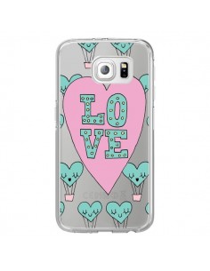 Coque Love Nuage Montgolfier Transparente pour Samsung...