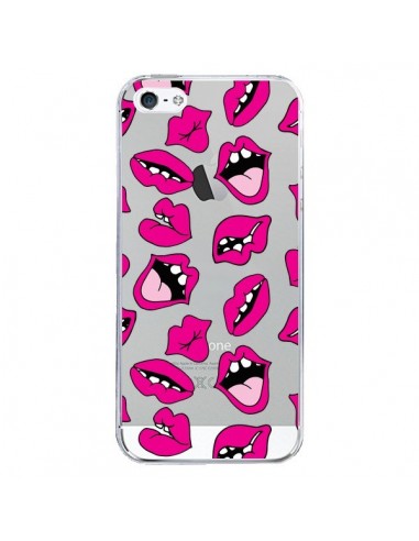 Coque iPhone 5/5S et SE Lèvres Lips Bouche Kiss Transparente - Claudia Ramos