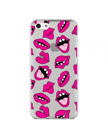 Coque iPhone 5C Lèvres Lips Bouche Kiss Transparente - Claudia Ramos