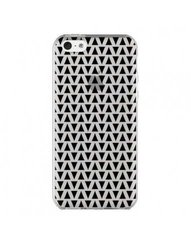 Coque iPhone 5C Triangles Romi Azteque Noir Transparente - Laetitia