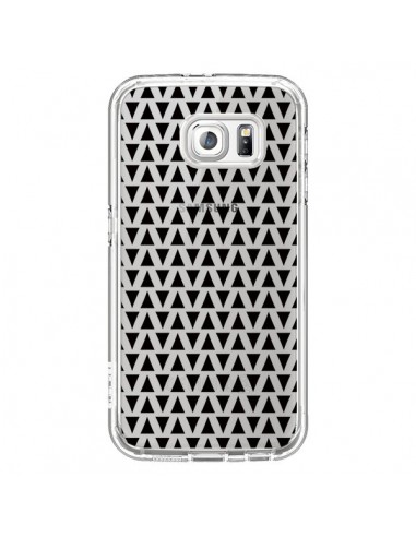 Coque Triangles Romi Azteque Noir Transparente pour Samsung Galaxy S6 - Laetitia