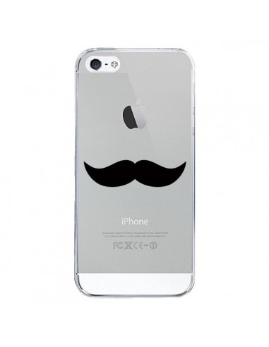 Coque iPhone 5/5S et SE Moustache Movember Transparente - Laetitia