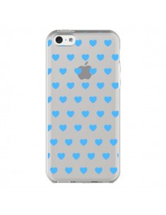 Coque iPhone 5C Coeur Heart Love Amour Bleu Transparente...