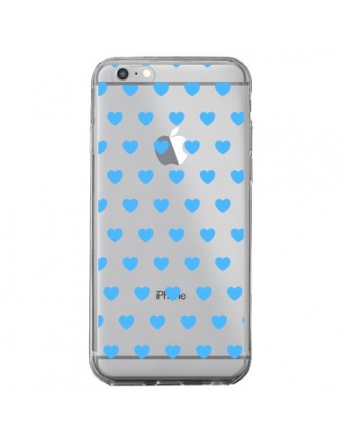 Coque iPhone 6 Plus et 6S Plus Coeur Heart Love Amour Bleu Transparente - Laetitia