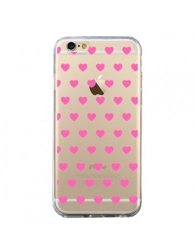 Coque iPhone 6 et 6S Coeur Heart Love Amour Rose Transparente - Laetitia