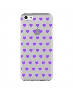 Coque iPhone 5C Coeur Heart Love Amour Violet...
