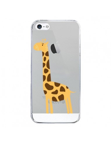 Coque iPhone 5/5S et SE Girafe Giraffe Animal Savane Transparente - Petit Griffin