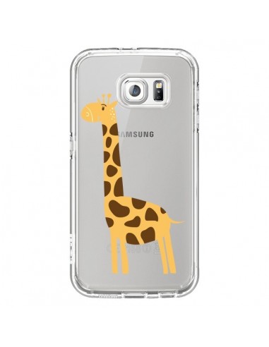 Coque Girafe Giraffe Animal Savane Transparente pour Samsung Galaxy S6 - Petit Griffin