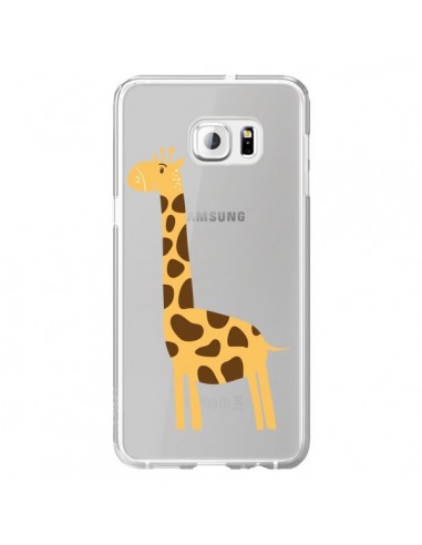 Coque Girafe Giraffe Animal Savane Transparente pour Samsung Galaxy S6 Edge Plus - Petit Griffin