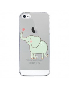Coque iPhone 5/5S et SE Elephant Elefant Animal Coeur...