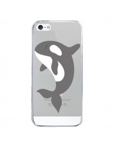 Coque iPhone 5/5S et SE Orque Orca Ocean Transparente -...