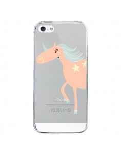 Coque iPhone 5/5S et SE Licorne Unicorn Rose Transparente...