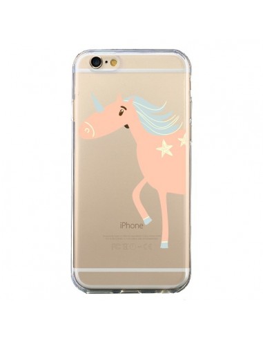 Coque iPhone 6 et 6S Licorne Unicorn Rose Transparente - Petit Griffin