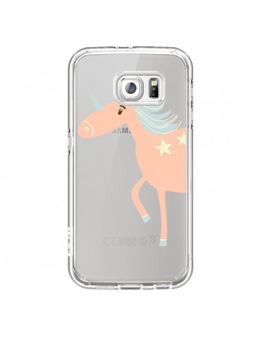 Coque Licorne Unicorn Rose Transparente pour Samsung Galaxy S6 - Petit Griffin