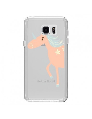 Coque Licorne Unicorn Rose Transparente pour Samsung Galaxy Note 5 - Petit Griffin