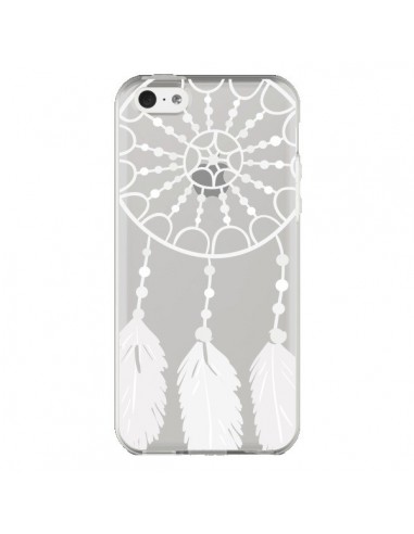 Coque iPhone 5C Attrape Rêves Blanc Dreamcatcher Transparente - Petit Griffin