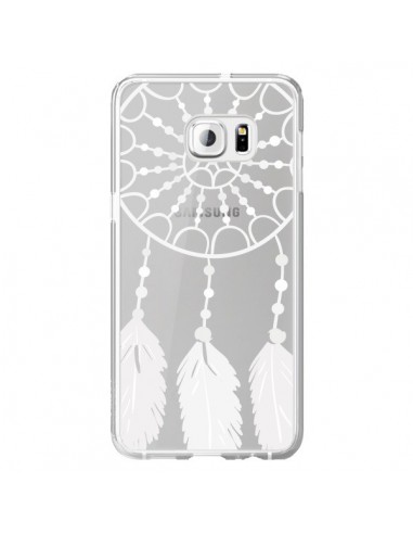 Coque Attrape Rêves Blanc Dreamcatcher Transparente pour Samsung Galaxy S6 Edge Plus - Petit Griffin