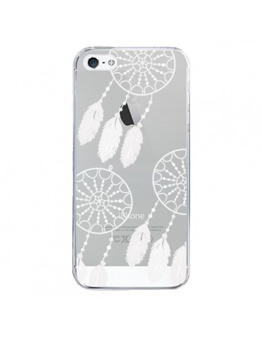 Coque iPhone 5/5S et SE Attrape Rêves Blanc Dreamcatcher Triple Transparente - Petit Griffin