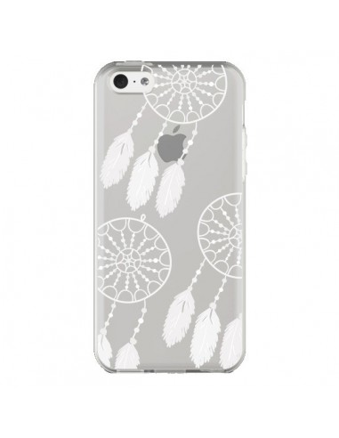 Coque iPhone 5C Attrape Rêves Blanc Dreamcatcher Triple Transparente - Petit Griffin