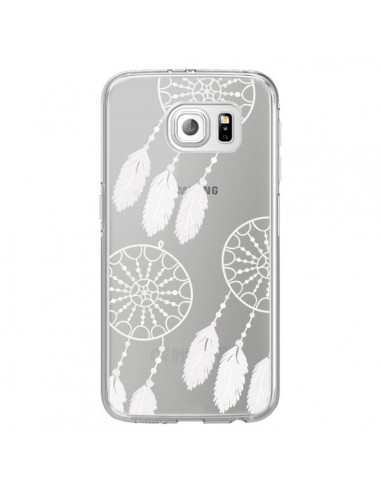 Coque Attrape Rêves Blanc Dreamcatcher Triple Transparente pour Samsung Galaxy S6 Edge - Petit Griffin