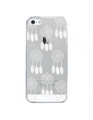 Coque iPhone 5/5S et SE Attrape Rêves Blanc Dreamcatcher Mini Transparente - Petit Griffin