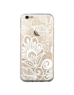 Coque iPhone 6 et 6S Lace Fleur Flower Blanc Transparente...