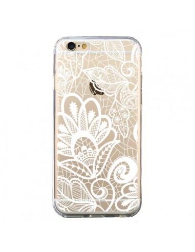Coque iPhone 6 et 6S Lace Fleur Flower Blanc Transparente - Petit Griffin