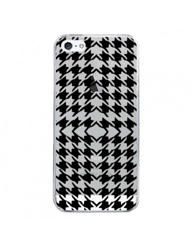 Coque iPhone 5/5S et SE Vichy Carre Noir Transparente - Petit Griffin